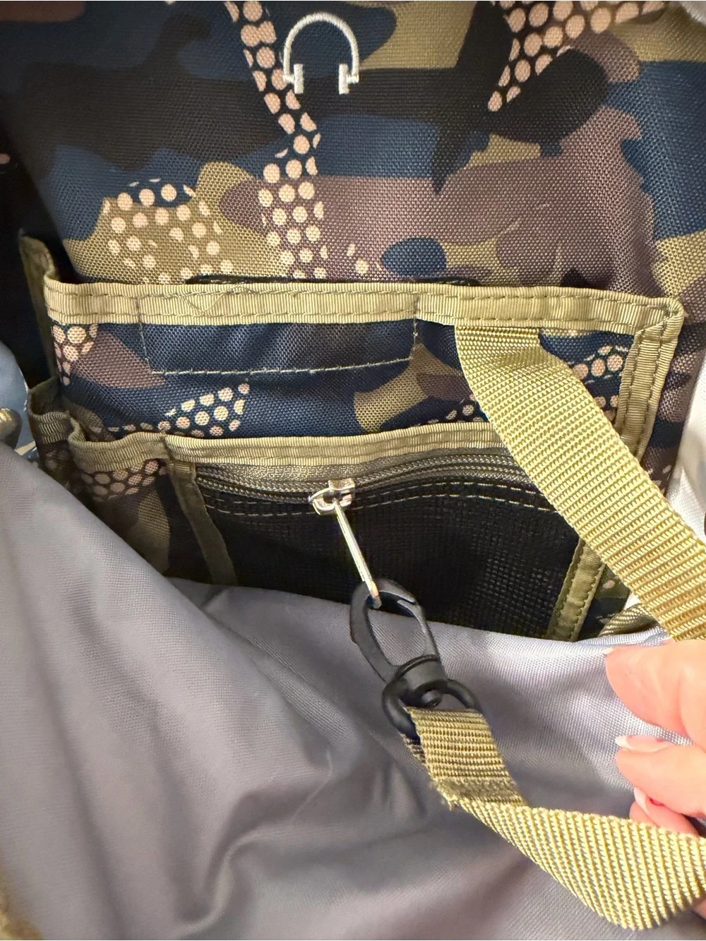 L.L. Bean Men's Camo Backpack - Olive/Blue